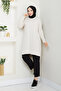 Women's Mercerized Knitwear Sweater Tunic Cream