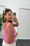 Thick Strap Square Neck Summer Crop Blouse - 2