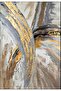 Hari̇kabi̇rev | Gray-Black-Gold Abstract Pattern Combination | Framed Glass Table 3 Pieces Vertical - 3