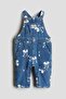 Printed denim dungarees - 2