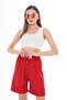 Women's Rope Detailed Sofia Linen Shorts 250007   - - 4