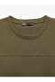 Short Sleeve Stitching Detail Cotton Crew Neck Slim Fit T-Shirt - 3