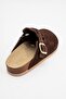 Gons Brown Suede Leather Women's Slippers - 3