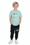 Life Is Game Printed Boy's Double Pocket Bottom-Top Set