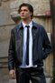 Men's Leather Coat Black Jacket - 6