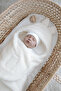 Plush Swaddle And Double Face Blanket - Fam Goals - Salmon And Brown Hearts - 2