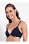 Low Neckline Front Open Bra 1815-01 Blue - 2