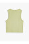 Sleeveless Slim Fit Crew Neck Sea Themed Printed Tank Top - 2