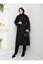 Slit-Looking Trench Coat with Waist Tie Back Detail - 2