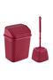 Red Katre - Trash Can and Toilet Brush