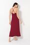 Monamise 18491 Women's Rope Strap Breast and Back Low-cut Lace Slit Nightdress - Red - 3