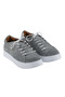 Genuine Leather Gray Unisex Kids Sneakers - 2