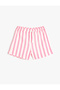 Shorts with Elastic Waist and Tie, Cotton