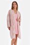 33516 Cotton Rope Strap Women's Nightgown and Dressing Gown Set