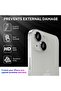 iPhone 13 6.1" /13 Mini 5.4" Camera Lens Protector, Aluminum Alloy Ring, Glass Cover, Silver - 3