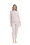 U.S. Polo Assn. 17082 Women's Pink Melange Long Sleeve Round Neck Pajama Set