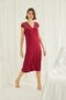 Women's Red Lace Collar Buttoned Nightgown 18481 - 3