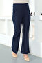 بنطال ليكرا أسود واسع الساق للنساء - 3