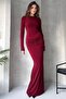 Long Sleeve Sandy Dress with Breast and Waist Drap - 3