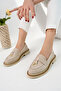 Loressa Model Beige Linen Women's Loafer Casual Shoes - 2
