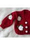 Rose Motif Hand Knitted Baby, Children's Cardigan Jacket - 2