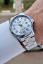Silver Color Men's Wristwatch with Calendar - 2