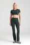 Comfort High Waist Flare Leg Leggings Moss Green