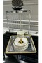 6 Pieces Gold Twisted Silver Color Square Coffee Presentation Tray - 5