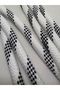 Paracord Dog Walking Rope 120 cm White Color Black Stripe - 4