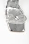 Women's Silver Transparent Bow Embellished High Heel Shoes - 7