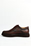 Genuine Leather Brown Men's Classic Shoes - 3