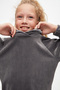Gray 3 Girls' Velvet Bottom Top Suit - 3