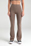 Comfort High Waist Flared Leggings Mink - 4