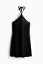 Bead-detail halterneck dress