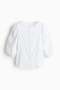 Linen-blend blouse
