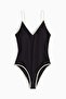 Padded-cup High Leg Swimsuit - 2