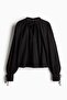 Tie-detail cotton blouse