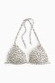 Push-up triangle bikini top