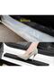Black Carbon Door Sill Auto Sticker (4 Pcs) - 5