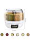 6-Grid 360° Rotating Cereal & Grain Dispenser, Airtight Storage with One-Click Output - 6