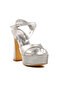 Silver Platform Heel Women's Heeled Shoes 655417   Z - 3