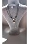 Double Ball Chain Star Row Moire Star End Necklace