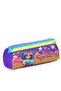 Kids Lilac Turquoise Ice Cream and Anime Pattern Three Compartment Pencil Bag 22089 - 3