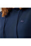 Women's Loose Fit Long Sleeve Hooded Printed Navy Blue Dress - 6