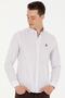 Men's Burgundy Slim Fit Long Sleeve Shirt - 2