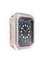Apple Watch 7 41mm Compatible Double Row Shiny Stone Rubber Case Cover - 3