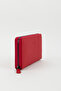 Boxed Genuine Leather Red Zippered Large Size Women's Hand Portfolio Card Holder Wallet - 6
