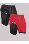 Men's Quick Dry Athletic Shorts 2 Pcs - Double Layer Breathable and Stretchy Basketball Fitness Shorts