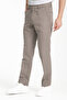 Men's Copper Color Cotton Pocketed Summer Straight Linen Trousers - 3