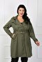 Women's Khaki Large Size Trench Coat